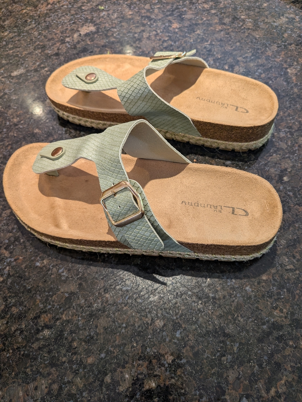 Chinese Laundry Sage Green Sandals